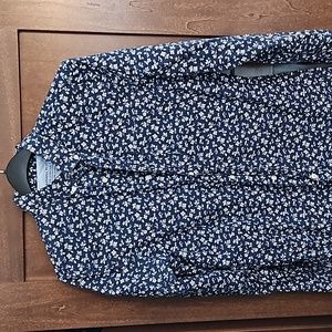 Banana Republic, medium, luxe stretch poplin, grant slim fit, button down shirt.